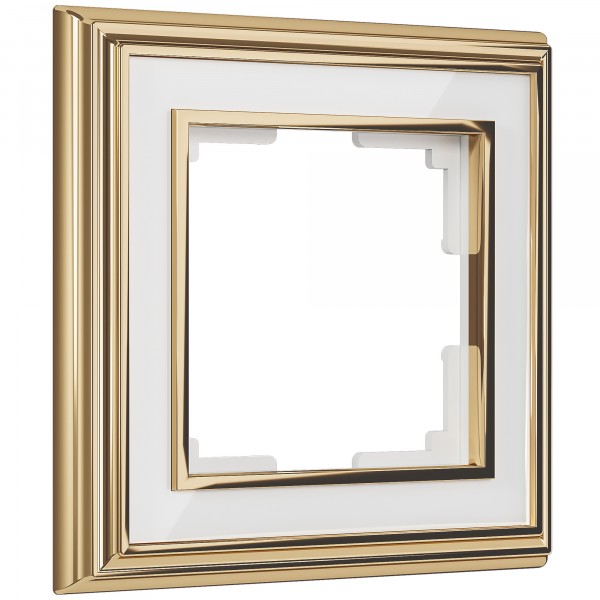 Рамка на 1 пост Werkel WL17-Frame-01 Palacio (золото / белый) - купить в Барнауле
