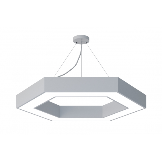 Светильник светодиодный Geometria ЭРА Hexagon SPO-124-W-40K-051 51Вт 4000К 3900Лм IP40 800*800*80 подвесной с гарантией 3 года