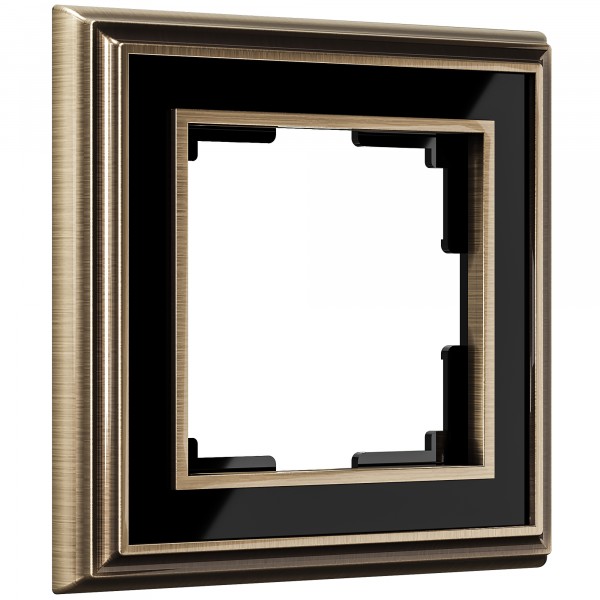 Рамка на 1 пост Werkel WL17-Frame-01 Palacio (бронза / черный) - купить в Барнауле